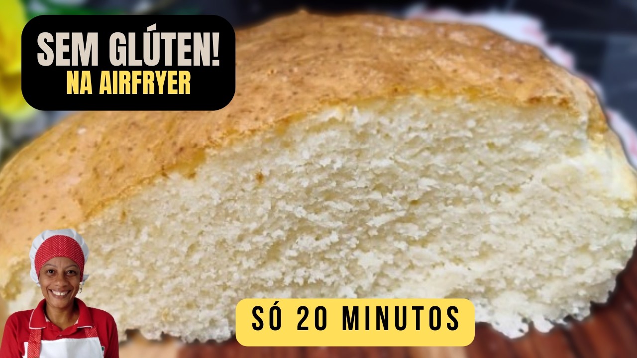 PÃO SEM GLÚTEN NA AIRFRYER: Misturou, tá pronto! Fofinho e Econômico! #semglúten  #maonamassacomasi