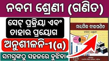 9th class math chapter 1 Set prakriya o tahar prayoga ll Exercise-1(a)