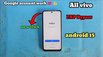 ALL VIVO ANDROID 15 FRP GOOGLE ACCOUNT bypass 2026 new update 💯 Google account work 💯 👍