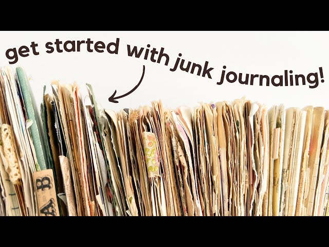 Junk journaling for beginners 🌟 Page ideas, upcycling papers & EASY no-sew journal! class=