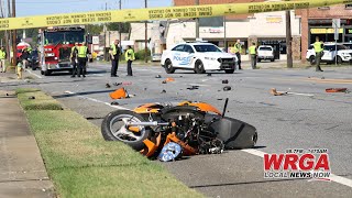 Fatal crash involving motorcycle and city vehicle closed North Broad
