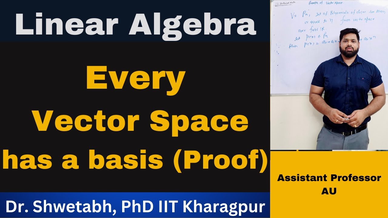 Lecture 38 | Every finitely generated vector space has a basis | Existence theorem | Linear algebra