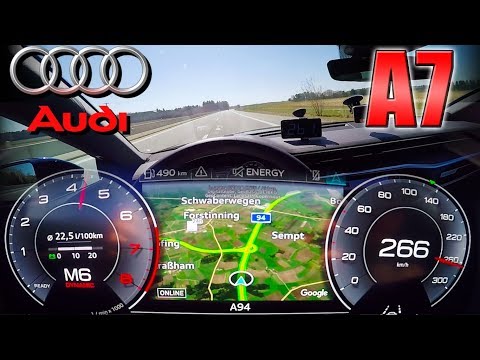 NEW Audi A7 55 TFSI (0-265km/h) TOP SPEED, Acceleration TEST ✔