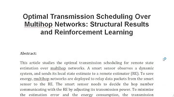 Optimal Transmission Scheduling Over Multihop Networks Structural Results and Reinforcement Learning