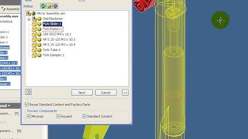 9  Mirror components in an assembly