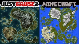 Minecraft / World Painter Timelapse - Just Cause 2 map in Minecraft +Download