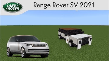 How to build a Range Rover SV 2021 in Minecraft. 😱