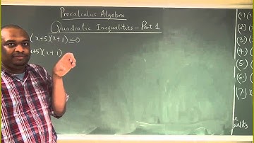 Quadratic Inequalities - Part 1
