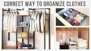 Correct way to organize clothes | how to fold, hang and organise clothes the right way by Simplified Living 24,730 views 3 years ago 10 minutes, 8 seconds