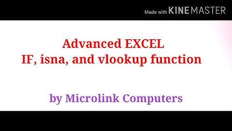Advanced Excel, if-isna-vlookup function