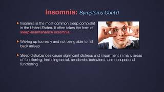 Patient Insomnia Part 1