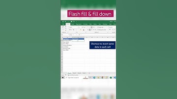 Excel flash fill and fill down | Happy Learning  #excel #msexcel #shorts #Viral #shortsvideo