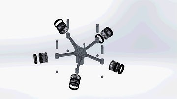 Exploded View of Radial Engine assembly in Solidworks