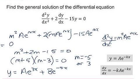 OCR Core Pure: Second order differential equations 1-2