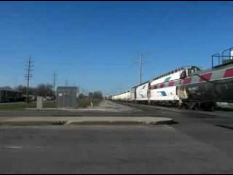 Amtrak 393 at speed in Bradley Illinois April 10