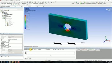 Ansys tutorial plate with center hole