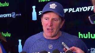 Maple Leafs Practice: Mike Babcock - April 18, 2018