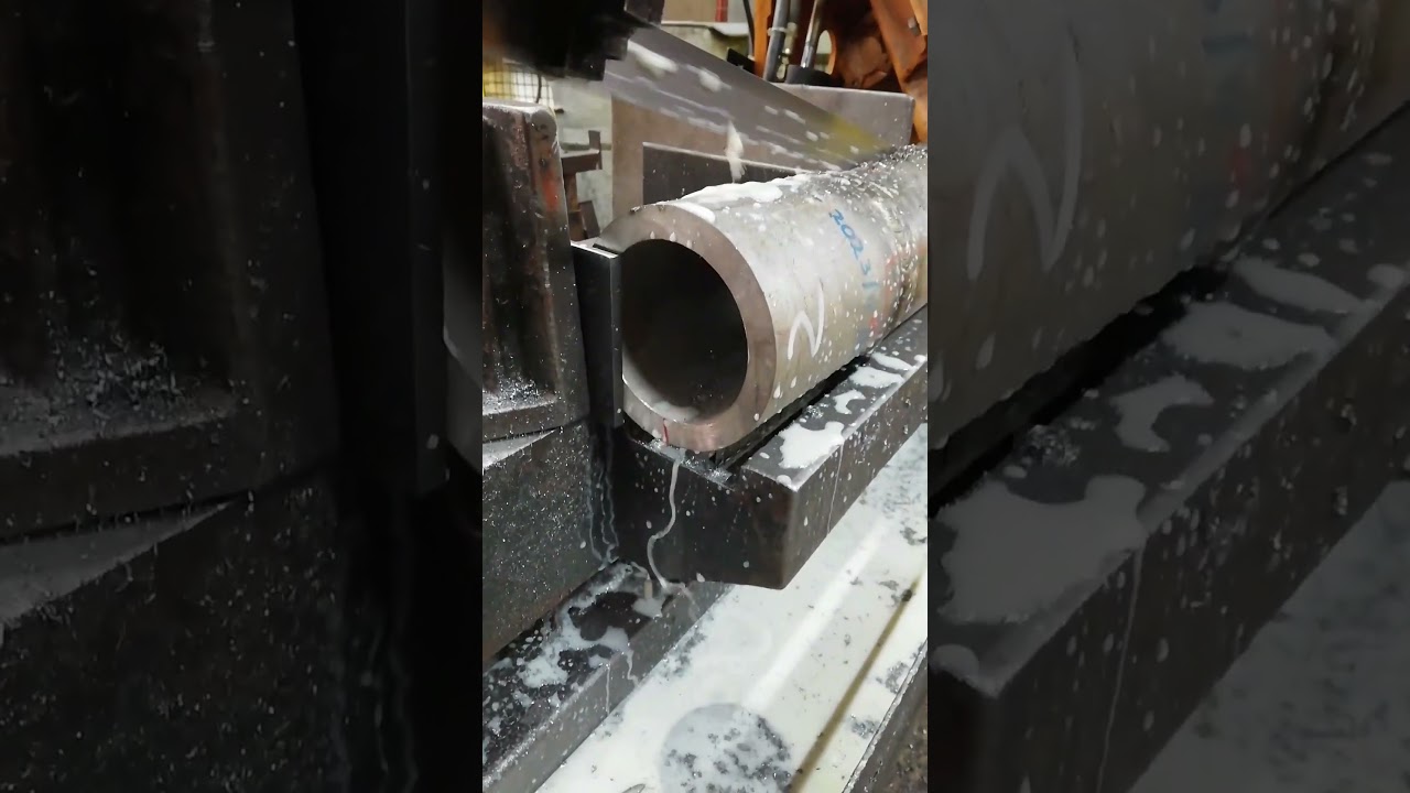 CUTTING TIG WELDED STAINLESS STEEL PIPES AFTER LIQUID PENETRANT TEST PRIOR TENSION AND MACRO-ETCH