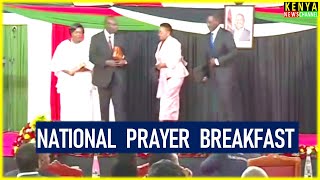 Laughter as Ruto & Gachagua are Gifted Bibles at National Prayer Breakfast