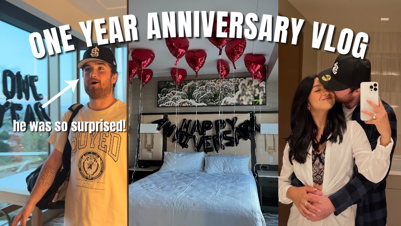 SURPRISING MY BOYFRIEND FOR OUR ONE YEAR ANNIVERSARY! - YouTube