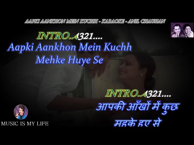 Aap Ki Aankhon Mein Kuchh Karaoke With Scrolling Lyrics Eng  & हिंदी class=