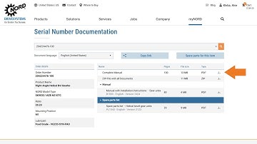 NORD DRIVESYSTEMS | myNORD Online Tools | Documentation | US-English