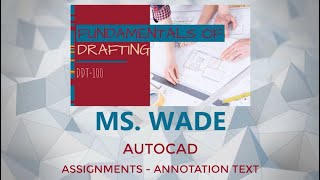 AutoCAD Annotation Assignments with Captions