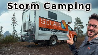 Truck Camping in a Rain Storm in Show Low, Arizona