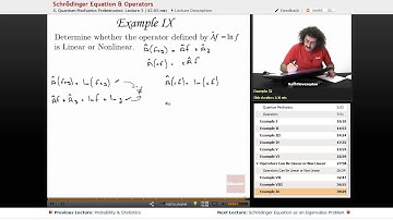 “Schrodinger Equation & Operators” | Physical Chemistry with Educator.com