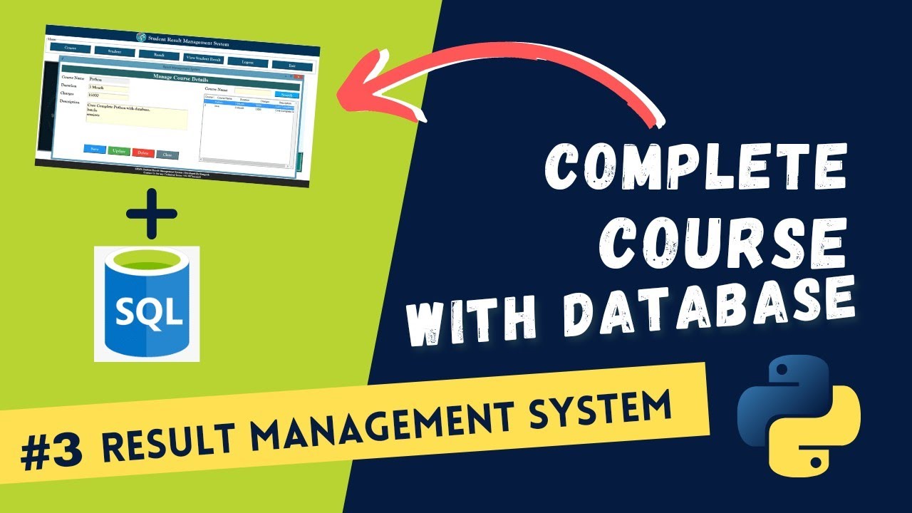 ๐๐ #Part 3: Create Student Result Management System with Database in ...