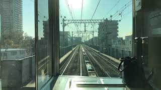 【直通特急停車駅の西宮を通過してします珍種別、区間特急 平日朝の阪神本線を詰まりながら変則的な走行】