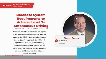 Database system requirements for ADAS