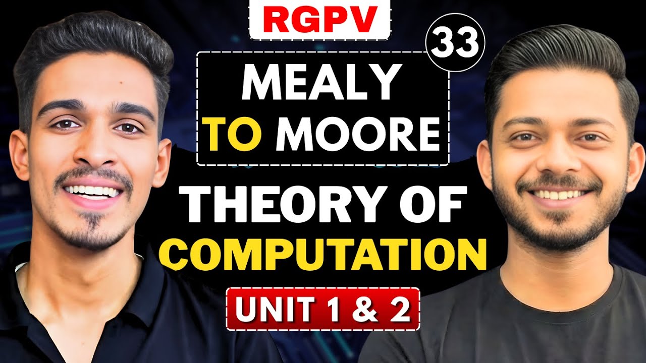 Lec 33 | Mealy to Moore Machine (Conversion) | Automata Theory | Theory of Computation