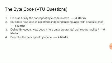 Java Bytecode (Module-2 Chapter-2  2.2.1 - Object Oriented Concepts) 18CS45