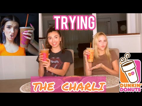 TRYING CHARLI D'AMELIO'S DUNKIN DONUTS DRINK (THE CHARLI) with Paige Westbrook | Kelsey Lynn Cook