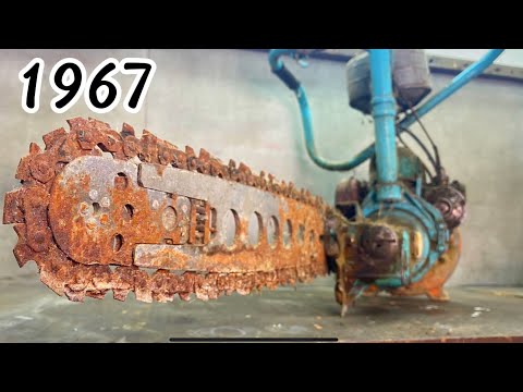 Видео: Полная Реставрация старой тяжелой бензопилы из СССР. Большой проект.