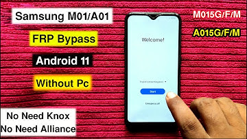 Samsung Galaxy M01/A01 FRP Bypass Android 11 | Samsung M015/A015 Google Account Remove Without Pc