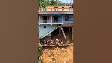 Landslide Destroys Home 🚨 #disaster #landslide #viral
