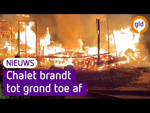 Chalet in Ermelo brandt tot de grond toe af