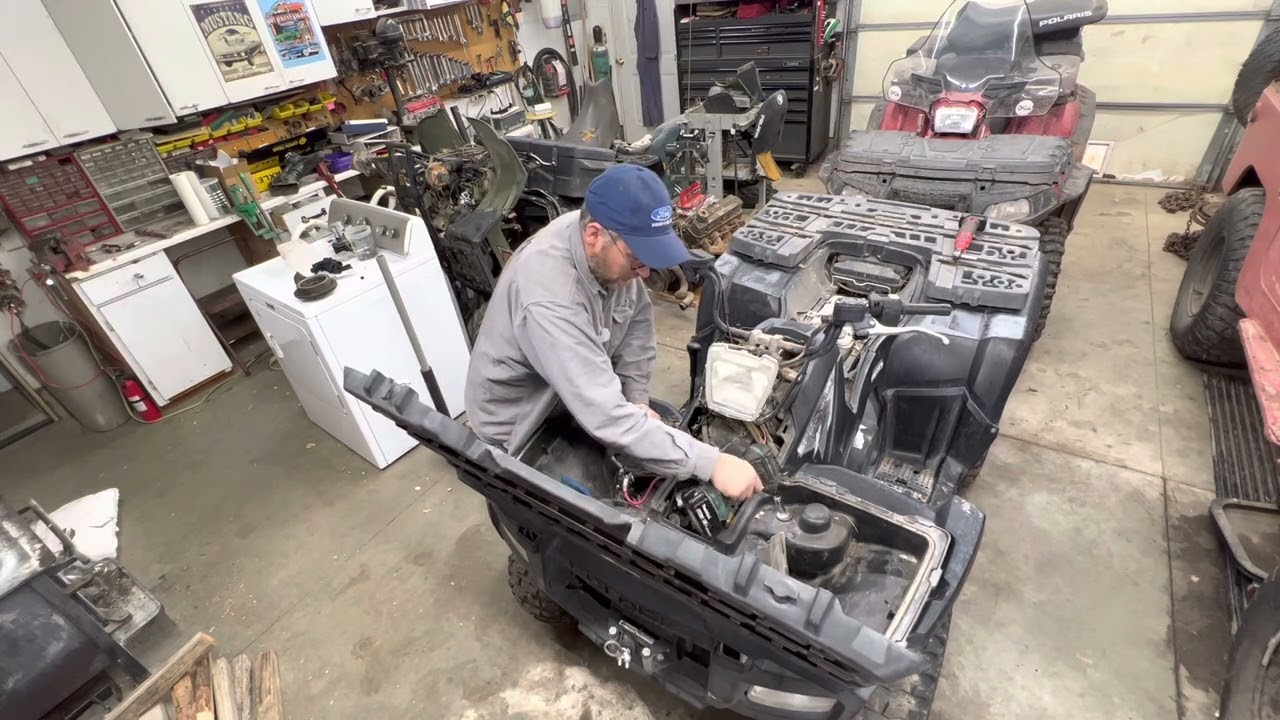 Polaris Sportsman winch wire wiring installation
