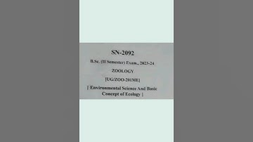 Sri dev suman uttarakhand university b.sc 2nd sem #zoology minor #subject #question #paper