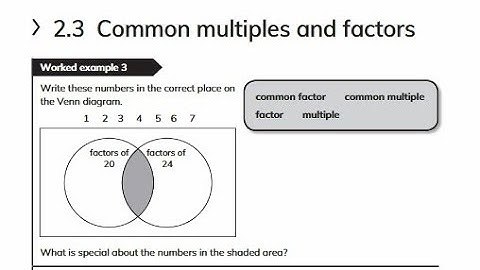 LCM HCF Ex2.3 How to find LCM HCF: Cambridge Primary Mathematics Book6 2nd Edition