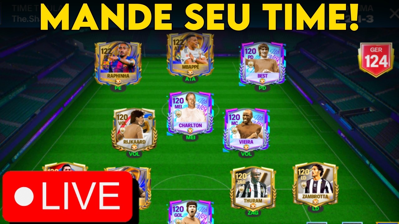 🔴  Live FC Mobile 26! Olhando time da galera!
