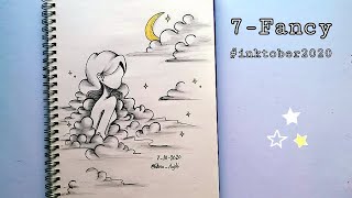 inktober challenge Day 7 - FANCY Drawing  || تحدي انكتوبر - رسم خيالي
