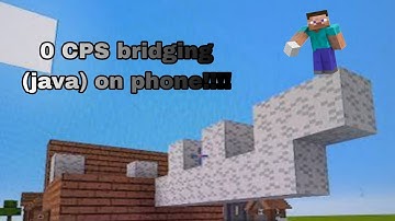 0 CPS cha-cha bridge tutorial Java on phone #minecraft #tutorial  