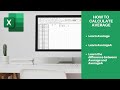 Microsoft Excel How to Calculate Average in Excel - ⚡ Quick Tutorial ⚡
