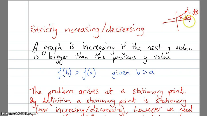Strictly Increasing and Decreasing