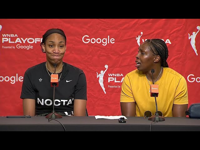 I Sleep A Lot - HILARIOUS Reaction To A'ja Wilson Sitting Only 4mins The ENTIRE WNBA Semis Series class=