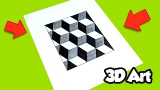 Dibujo facil paso a paso || 3D art illusion for beginners
