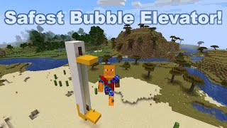 How to make the SAFEST BUBBLE ELEVATOR in Minecraft! screenshot 2